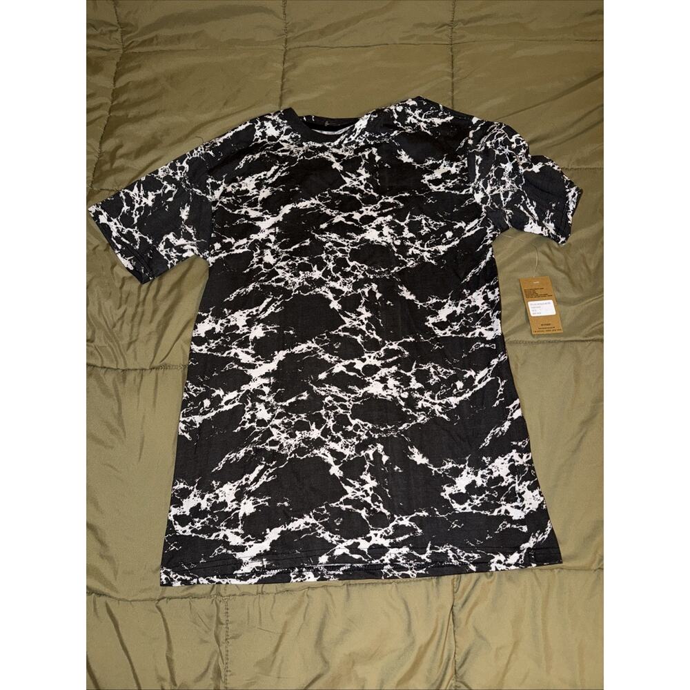 Sovereign State Mens XL Black White All Over Print T-Shirt Short Sleeve Tee